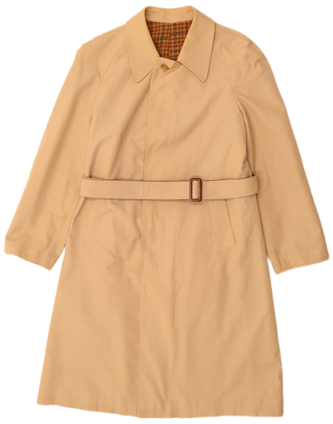 vintage Femme Pardessus UK 12 Beige Moyen