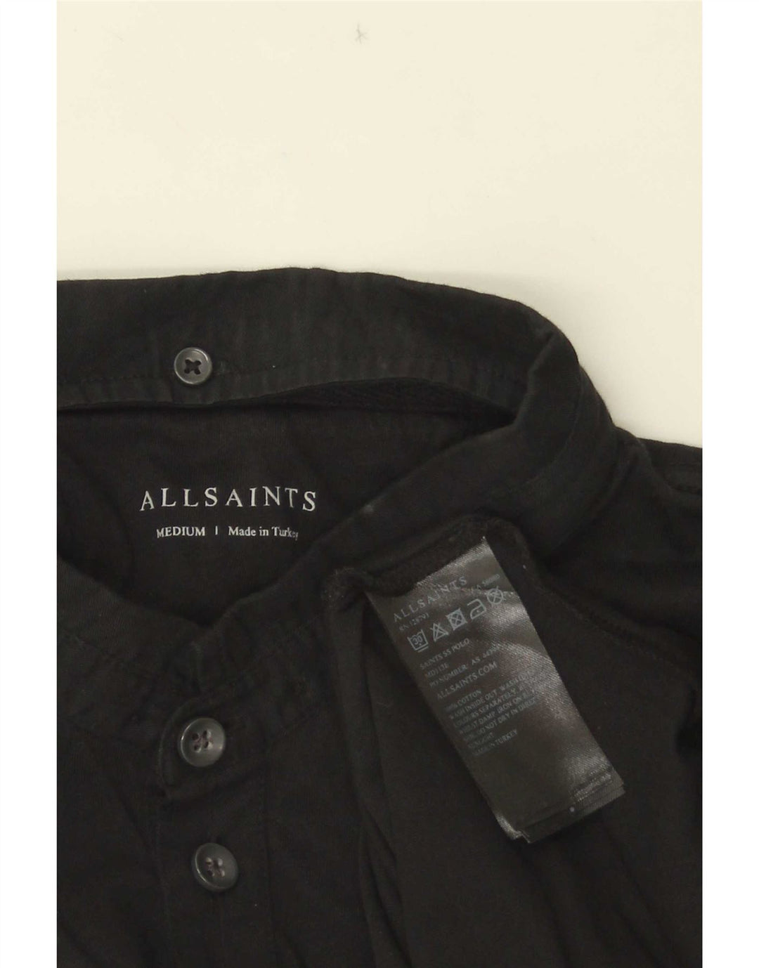 All Saints Polo Homme Noir Moyen Coton