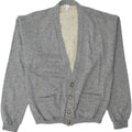 VINTAGE Pull Cardigan Homme Grand Coton Gris