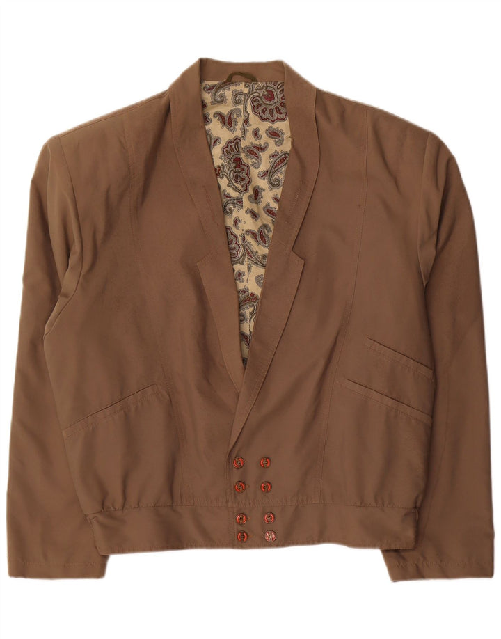 Mancini Veste Bomber Double Boutonnage Homme UK 42 XL Beige Polyester