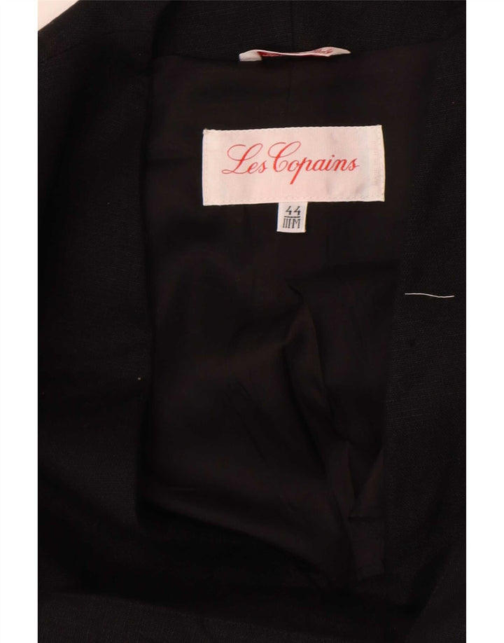 Les Copains Veste blazer à manches courtes et 1 bouton pour femme IT 44 Noir moyen