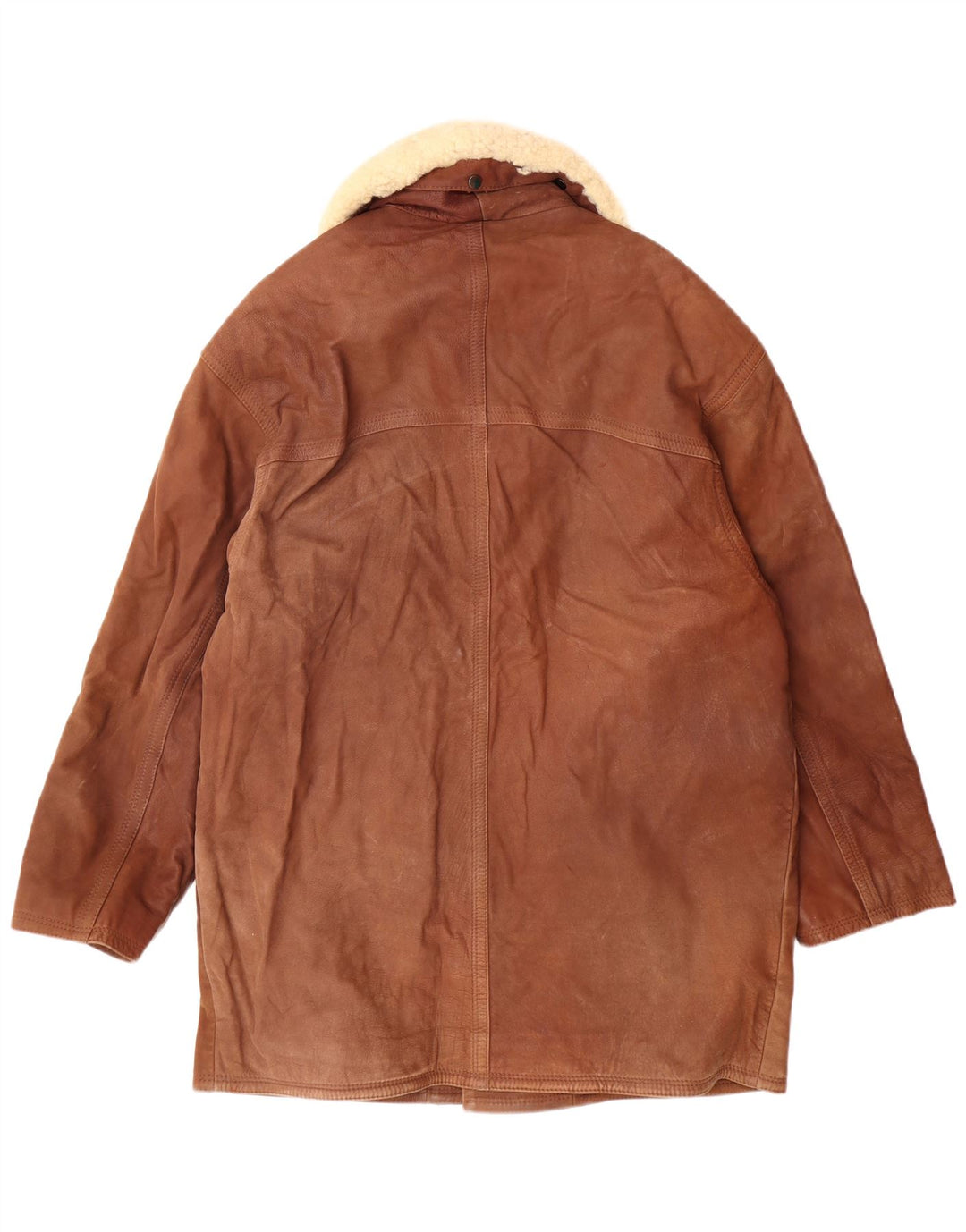 VINTAGE Manteau en cuir pour homme IT 50 Large Marron