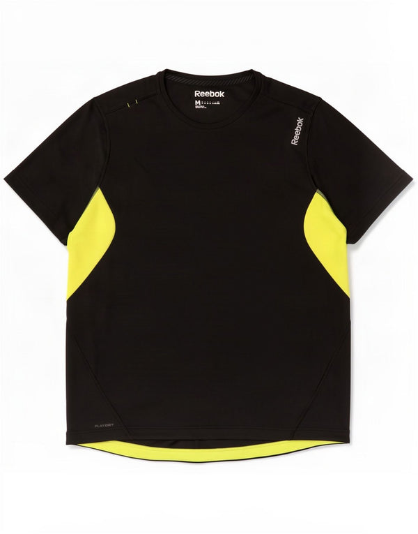 Reebok T-Shirt Homme Noir Moyen Polyester Colorblock