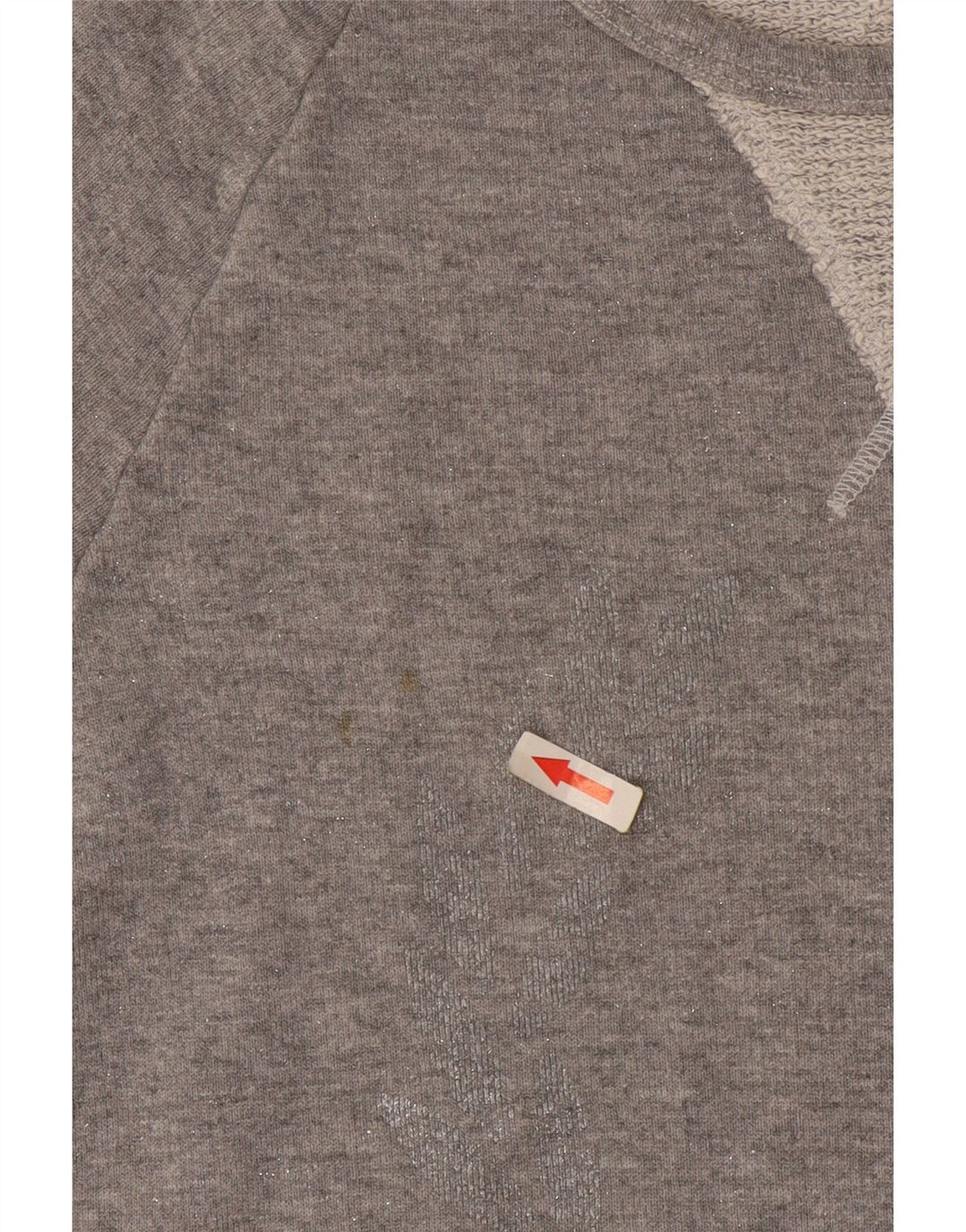 Fred Perry T-Shirt Femme Top UK 10 Petit Gris Coton