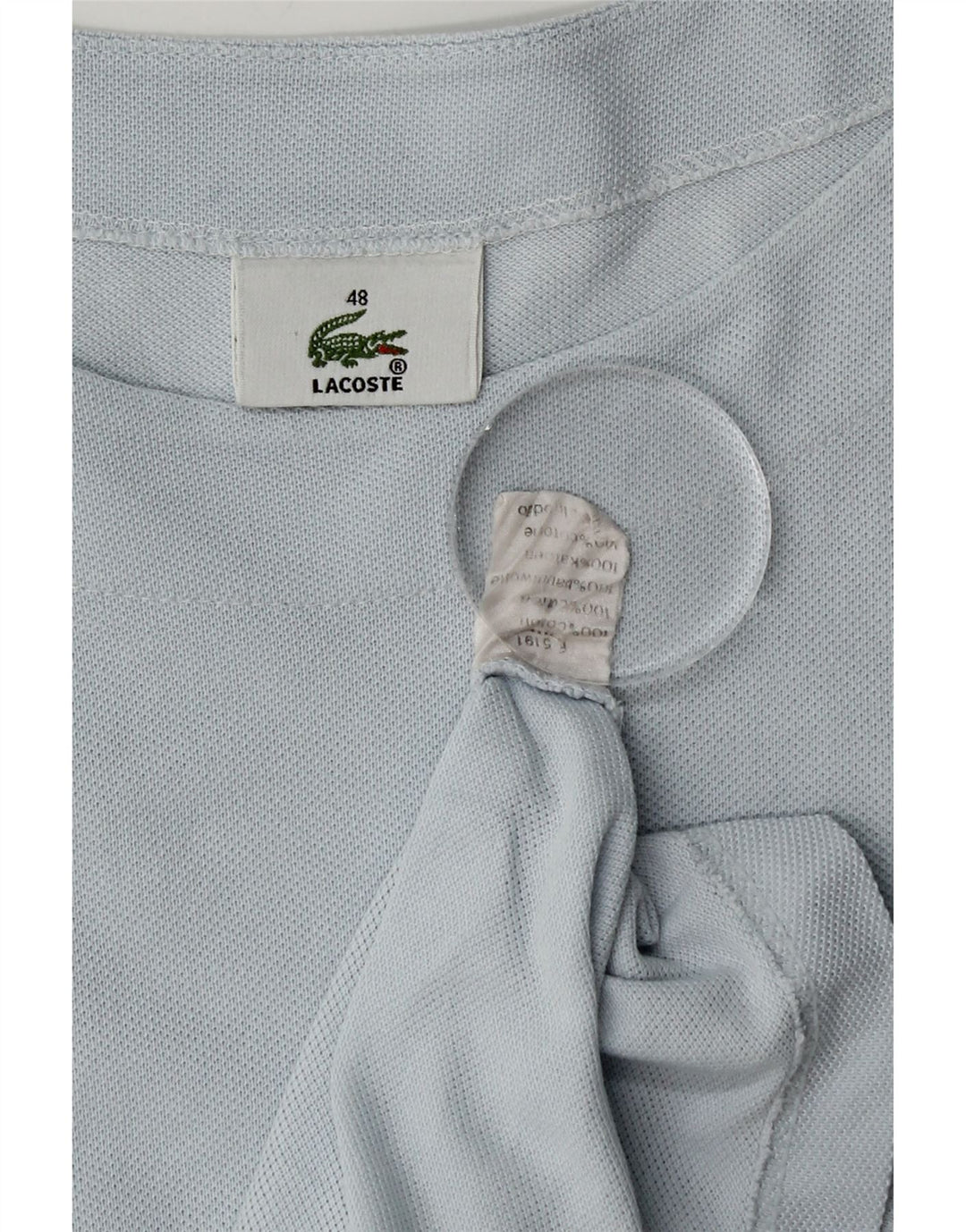 Lacoste T-Shirt Femme Top Taille 48 XL Bleu Coton