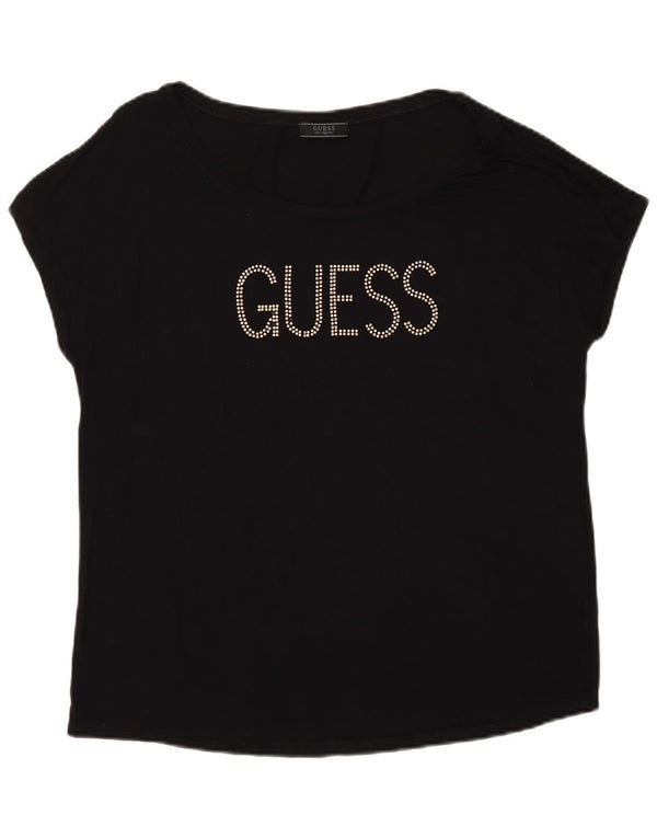 Guess T-shirt graphique pour femme UK 20 2XL Noir
