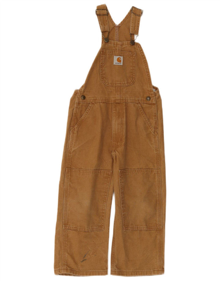 CARHARTT Pantalon Salopette Garçon 4-5 Ans W24 L16 Coton Beige