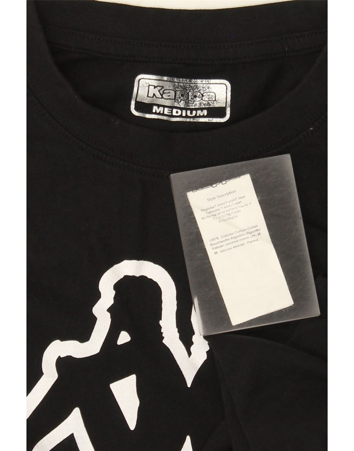 Kappa T-Shirt Graphique Homme Noir Moyen Coton
