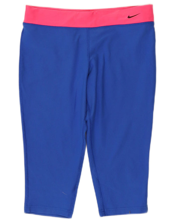 Nike Legging Capri Dri Fit Fille 13-14 Ans XL Bleu Colorblock Polyester