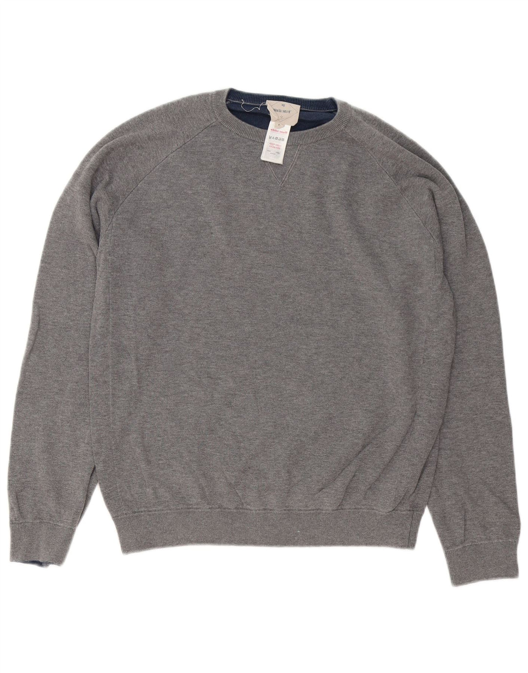 White Stuff Pull Ras du Cou Homme Gris Moyen Coton