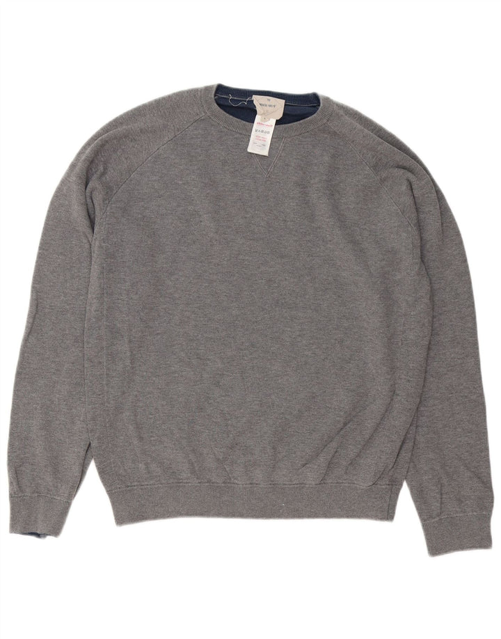 White Stuff Pull Ras du Cou Homme Gris Moyen Coton