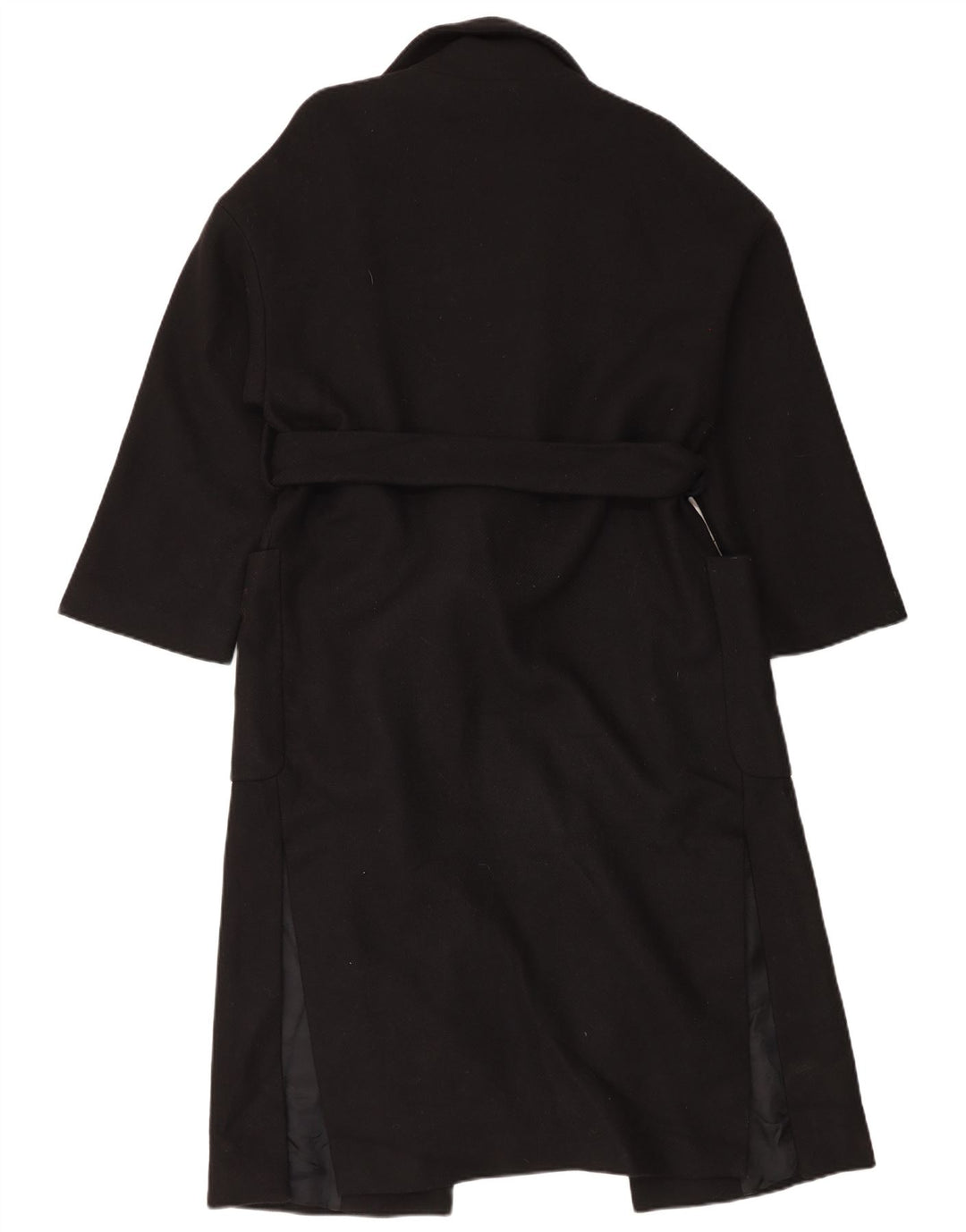 Zara Manteau surdimensionné pour femme UK 10 Petite laine noire