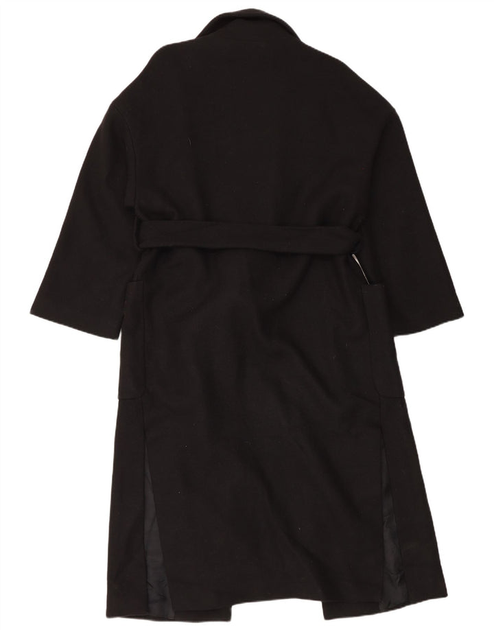 Zara Manteau surdimensionné pour femme UK 10 Petite laine noire