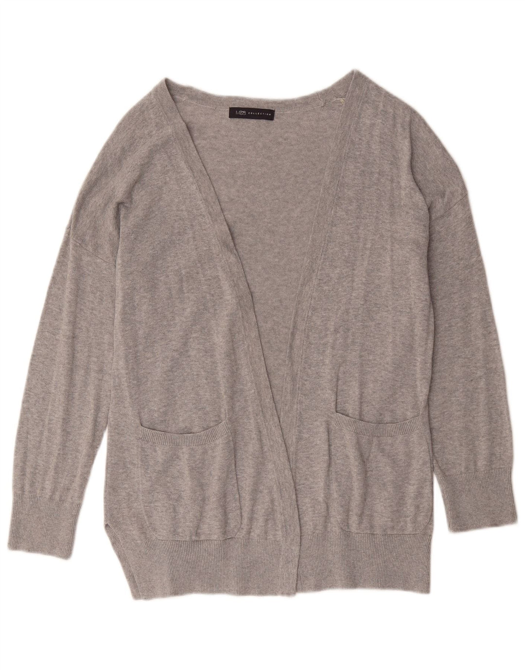 Marks & Spencer Cardigan pour femme en coton gris moyen UK 14