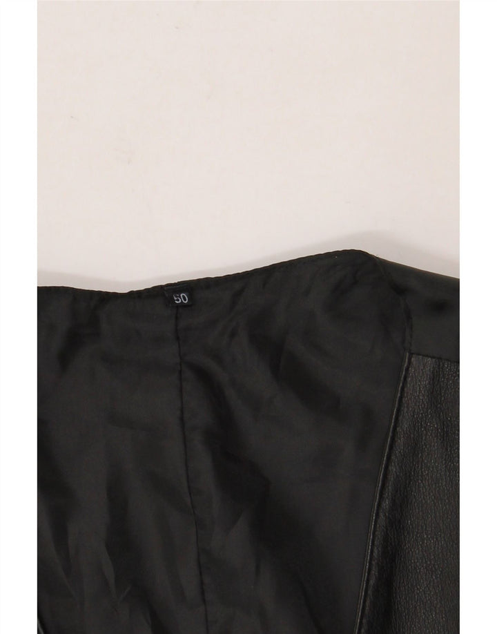 gilet en cuir homme vintage noir moyen