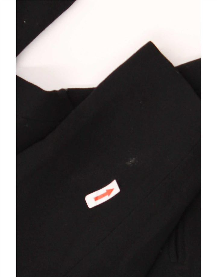 Max Mara Veste Blazer 1 Bouton Femme UK 16 Grande Laine Vierge Noire
