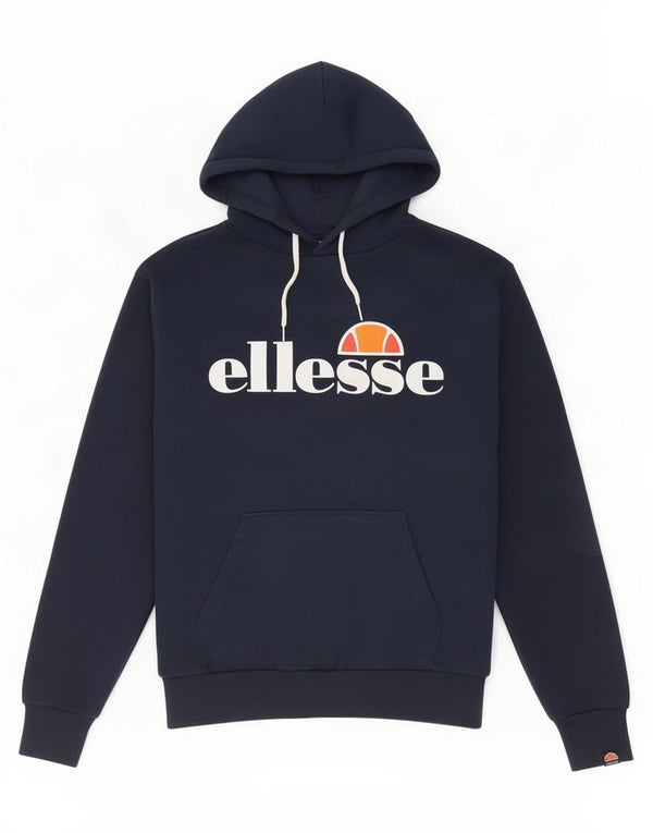 Ellesse Pull à capuche graphique pour homme en coton bleu marine Small