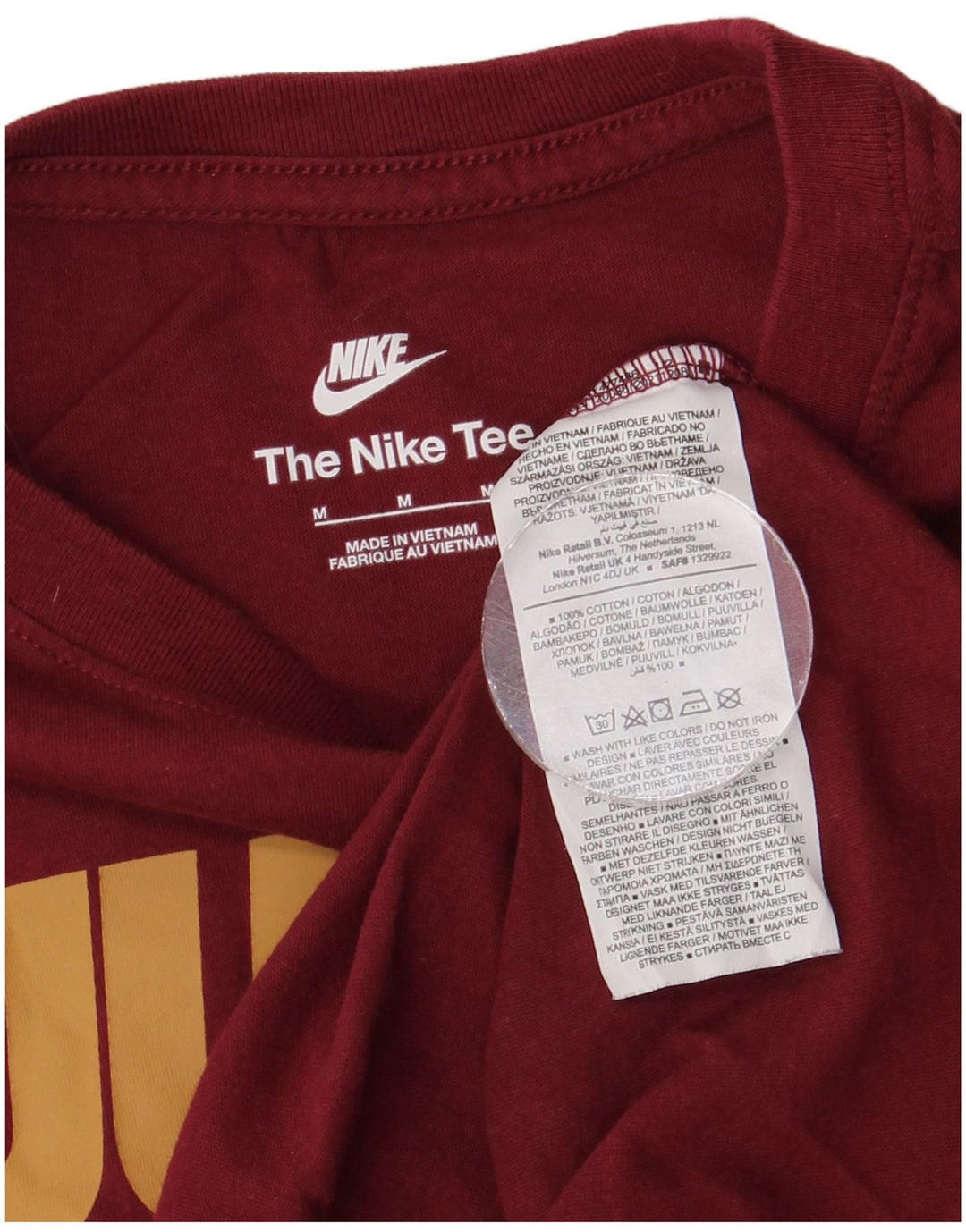 NIKE T-shirt graphique pour homme en coton bordeaux moyen