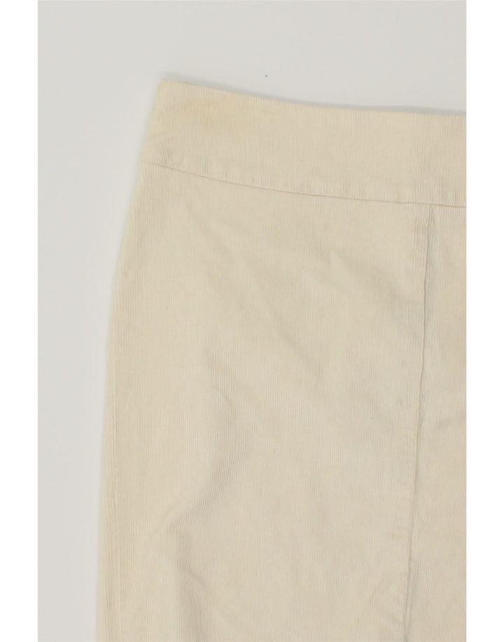 BENETTON Womens Straight Skirt IT 42 Medium Off White Cotton Vintage Benetton and Second-Hand Benetton from Messina Hembry 