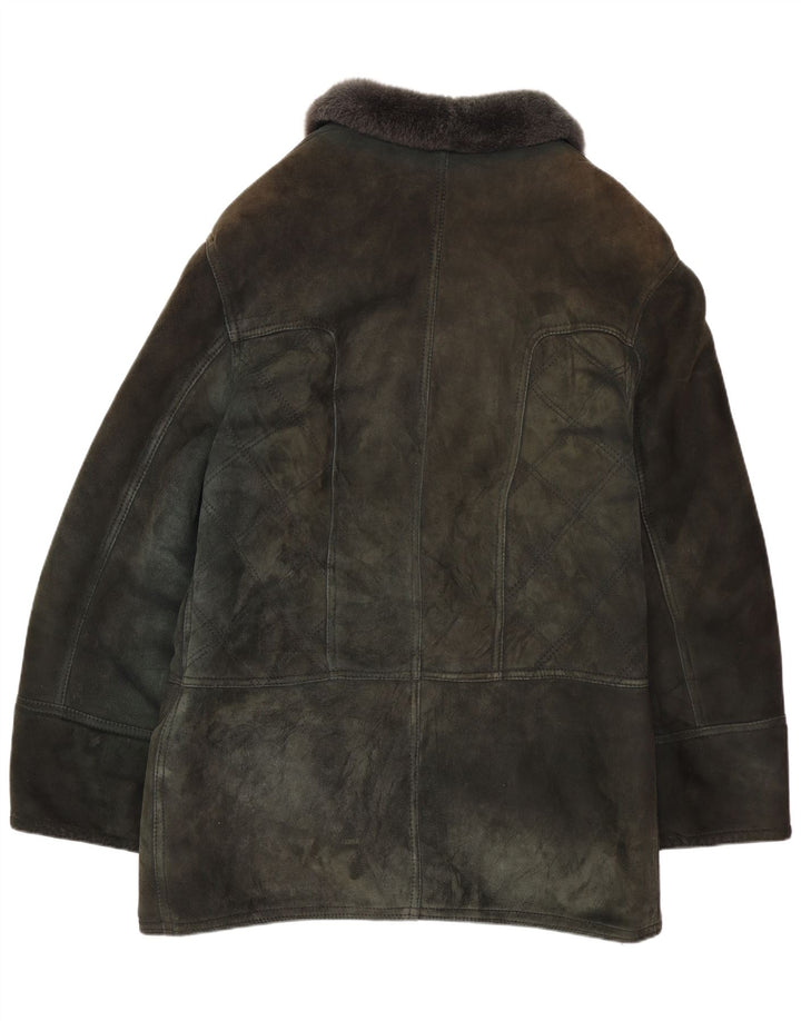 Dibi Veste en peau de mouton pour homme UK 40 Large Vert