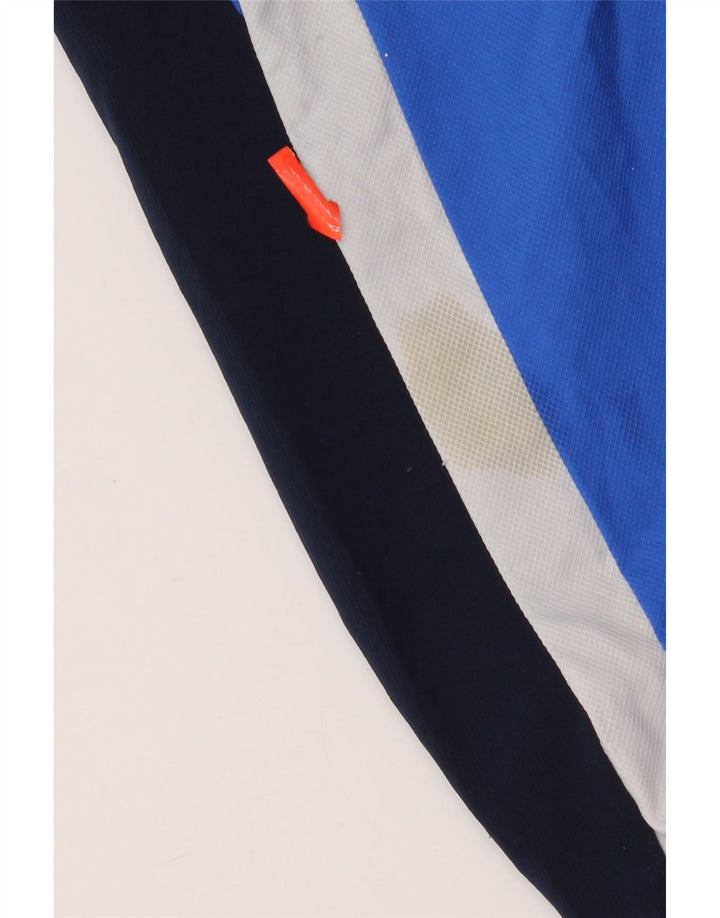 NIKE Haut de Survêtement Dri Fit Pull Homme Bleu Moyen Colorblock
