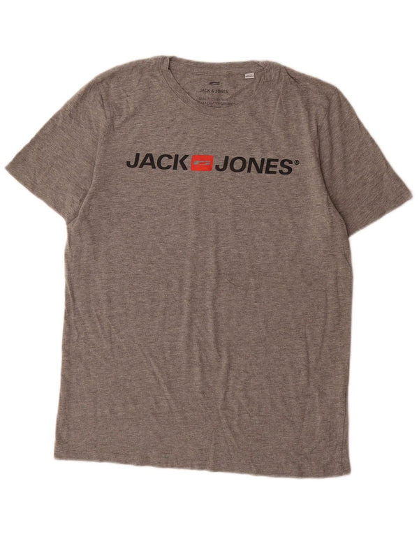 Jack & Jones T-Shirt Graphique Homme Grand Gris Coton