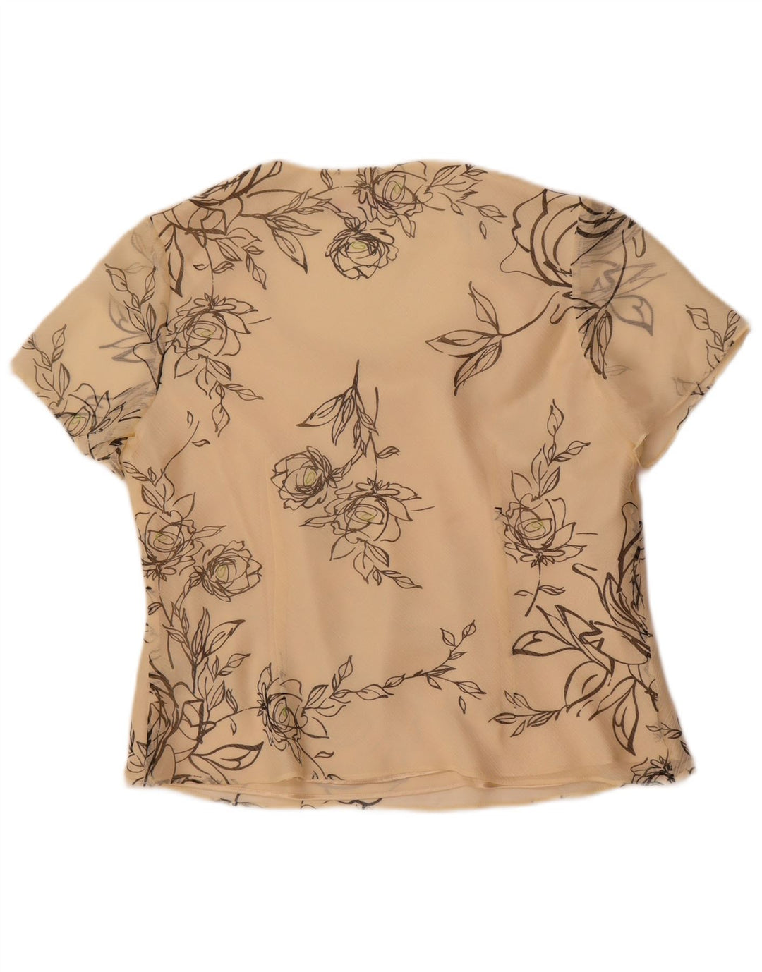 Jacques Vert Chemisier Femme Top UK 14 Large Blanc Cassé Floral Polyester