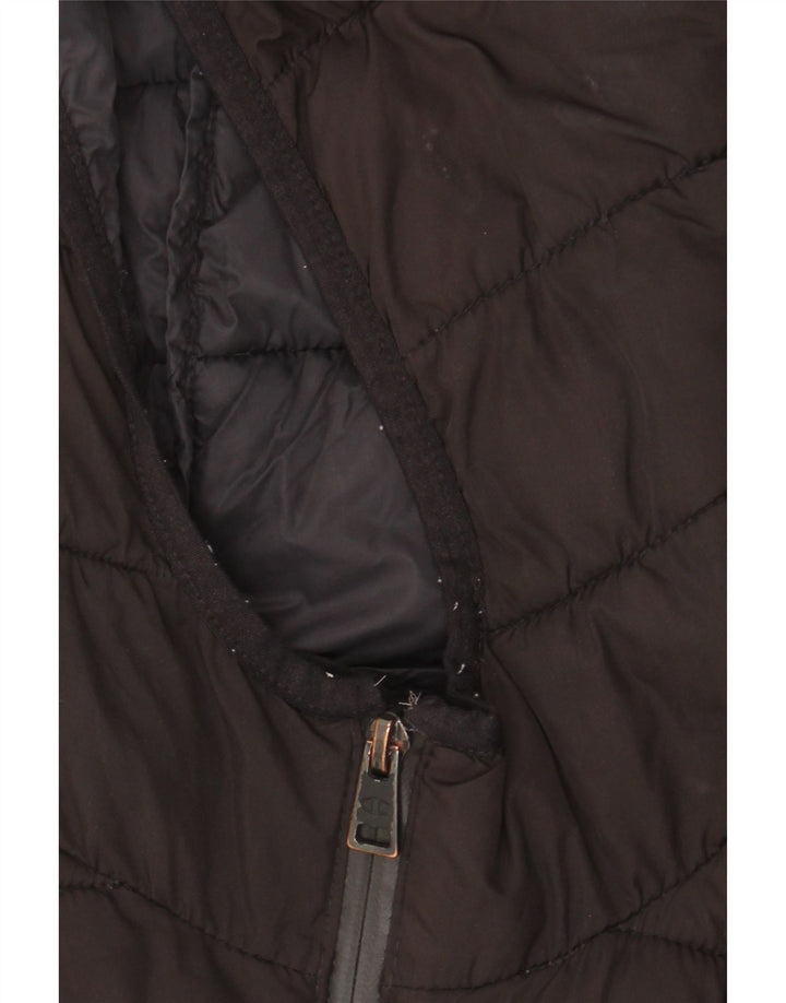 Champion Veste matelassée à capuche pour femme UK 10 Small Noir Polyester