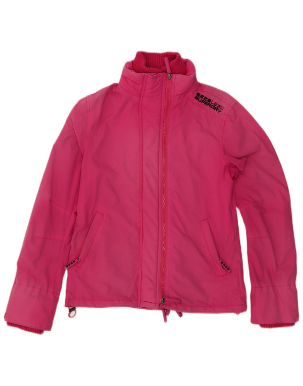 Superdry Veste de pluie graphique pour femme UK 14 Large Rose Nylon