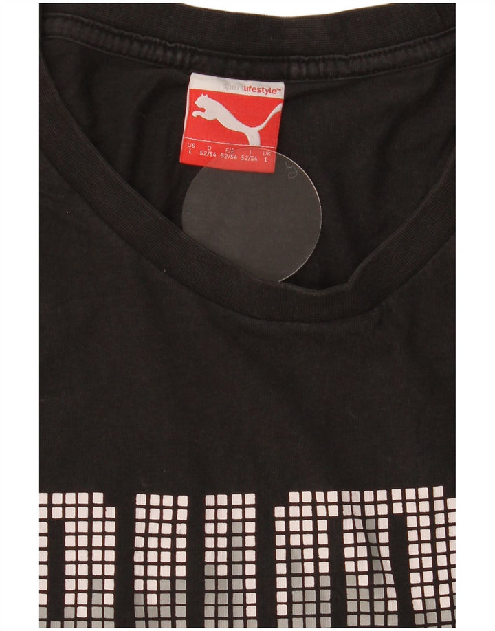 PUMA T-shirt graphique pour hommes, grand, noir