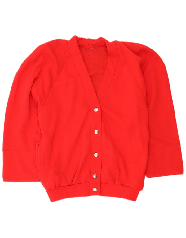 vintage Femme Cardigan Oversize Pull UK 10 Petit Coton Rouge