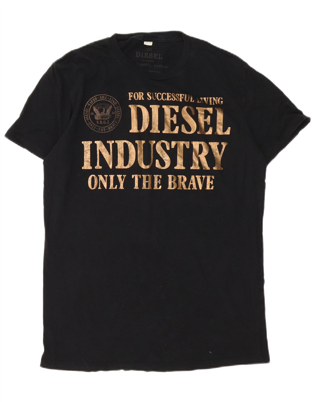 Diesel T-Shirt Graphique Homme Noir Moyen