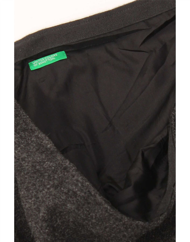 Benetton Jupe trapèze W32 pour femme, grand color block gris