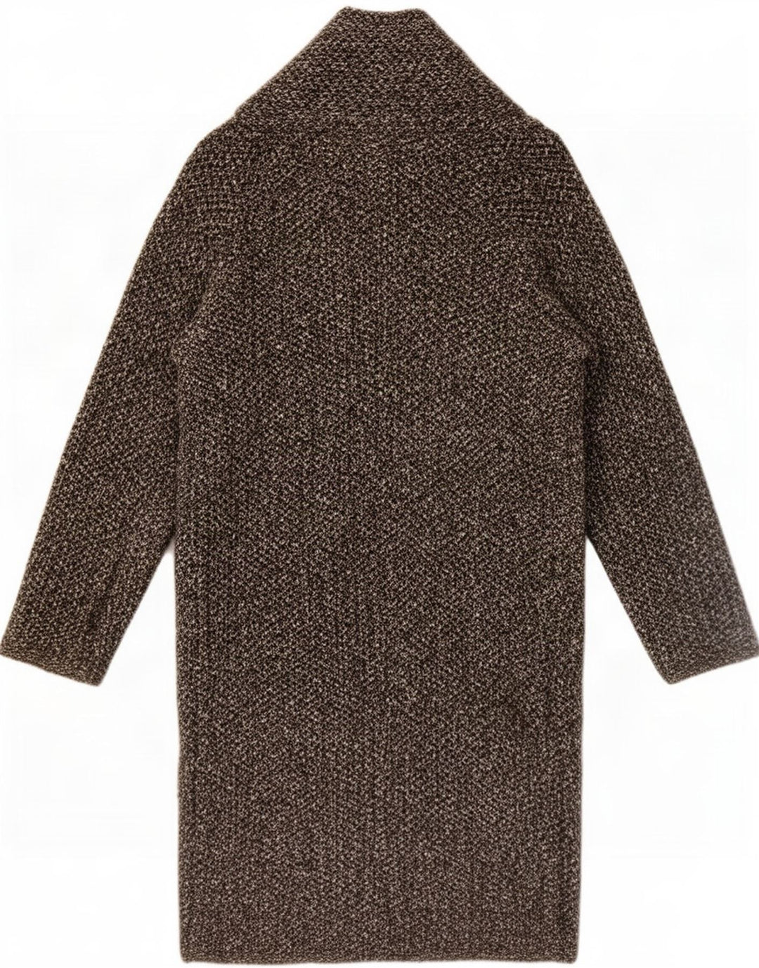 Zara Womens Oversize Open Overcoat UK 10 Petit Gris Acrylique