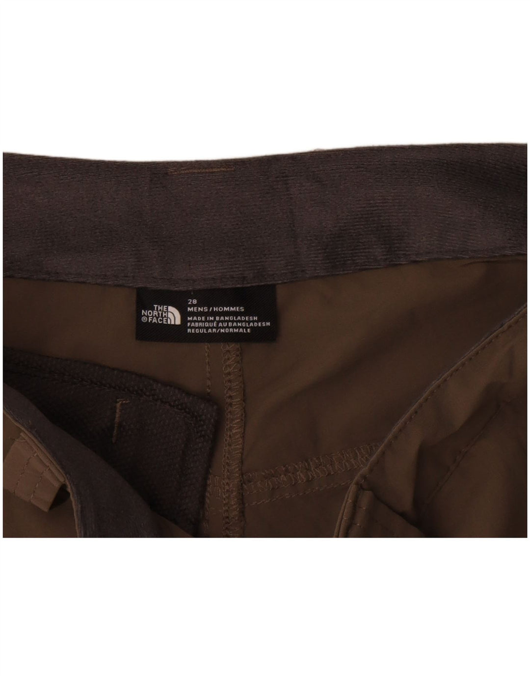 The North Face Short cargo pour hommes W28 petit nylon marron