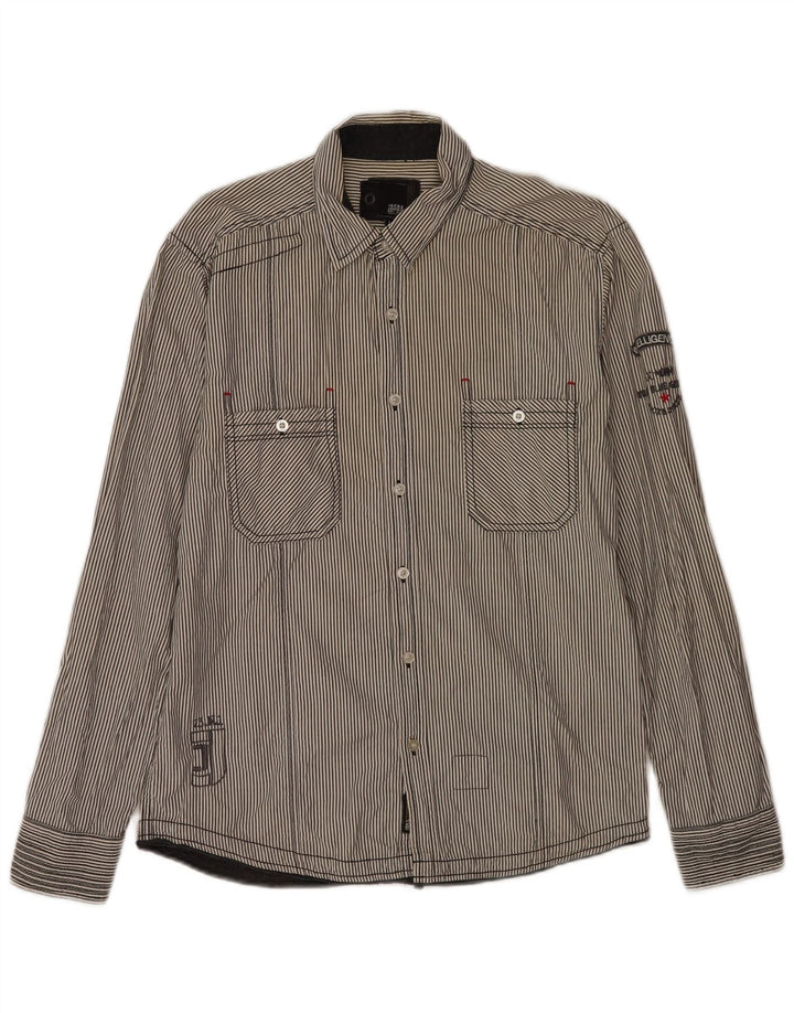 Jack & Jones Chemise Homme Large Bleu Marine Rayé