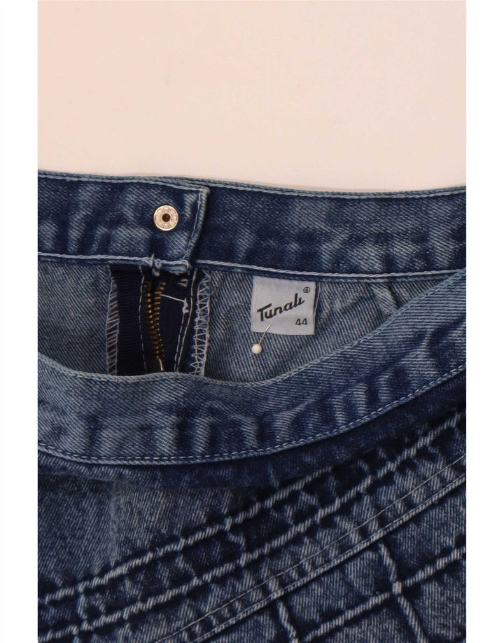 vintage Femme Mini Jupe En Jean IT 44 Moyen W30 Coton Bleu