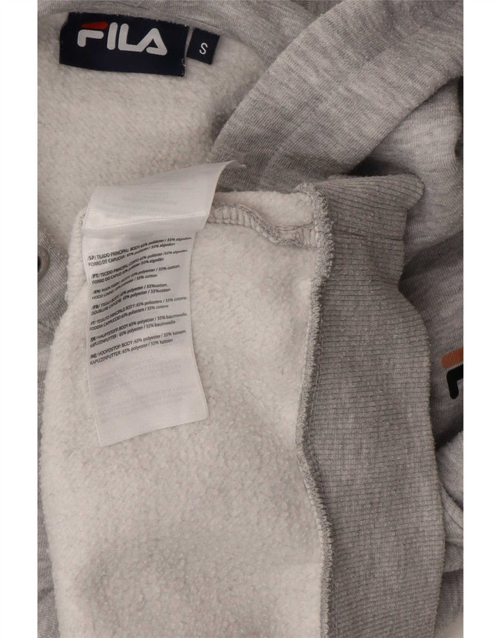 Fila Pull à capuche surdimensionné pour femme UK 10 Small Gris Polyester
