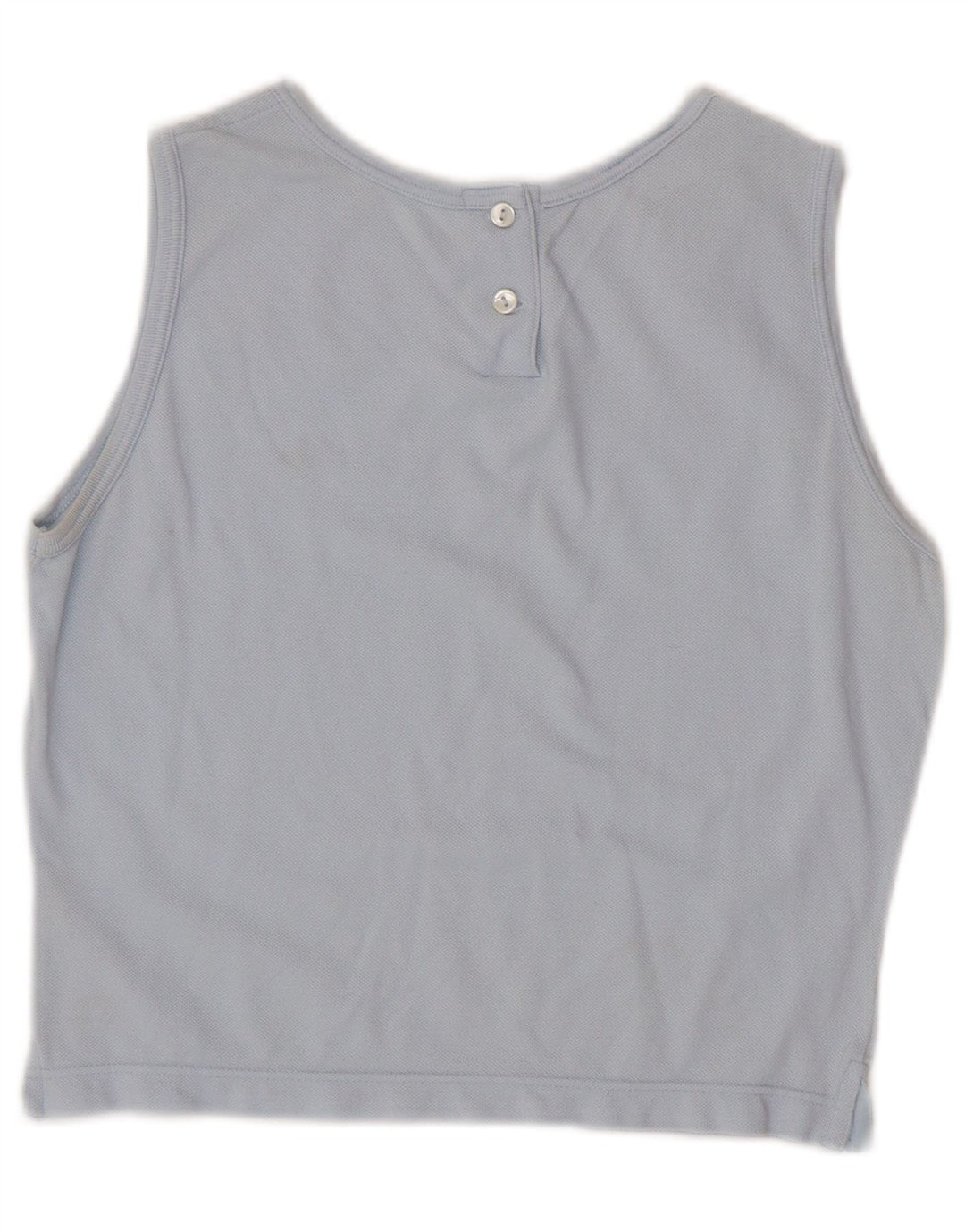 LACOSTE Femme Crop Vest Top Taille 40 Coton Bleu Moyen