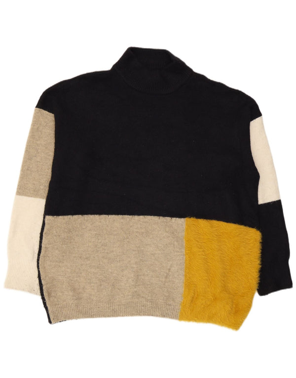 Marks & Spencer Pull col roulé pour homme Bleu marine Large Colorblock