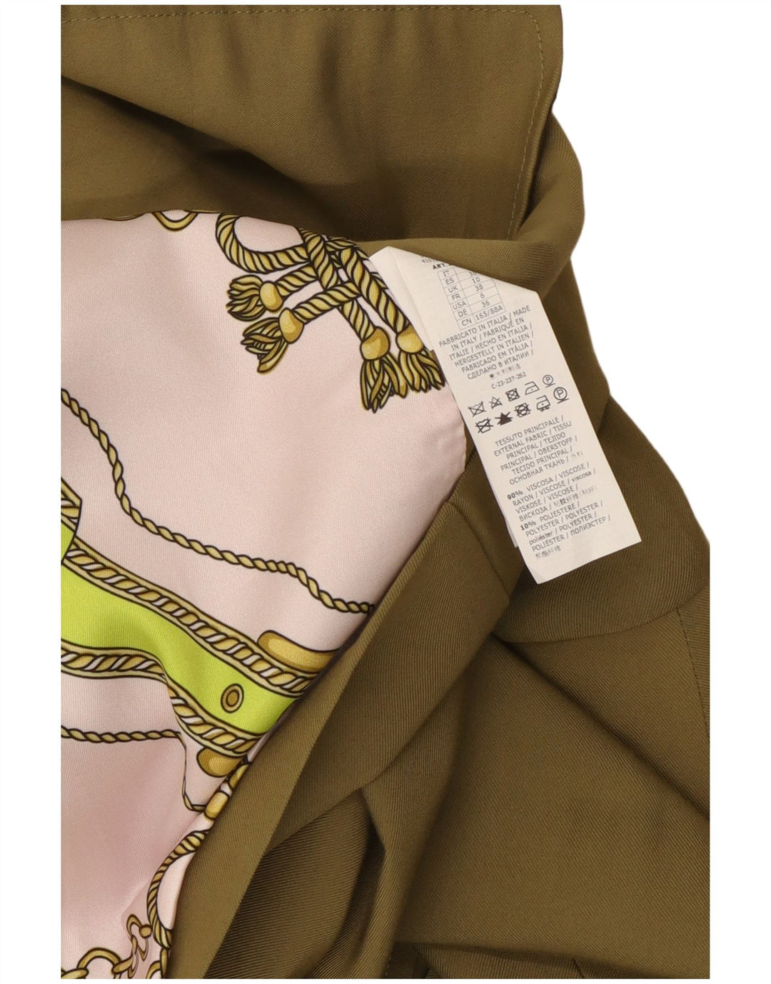 Anna Molinari Veste blazer double boutonnage pour femme UK 10 Small Kaki