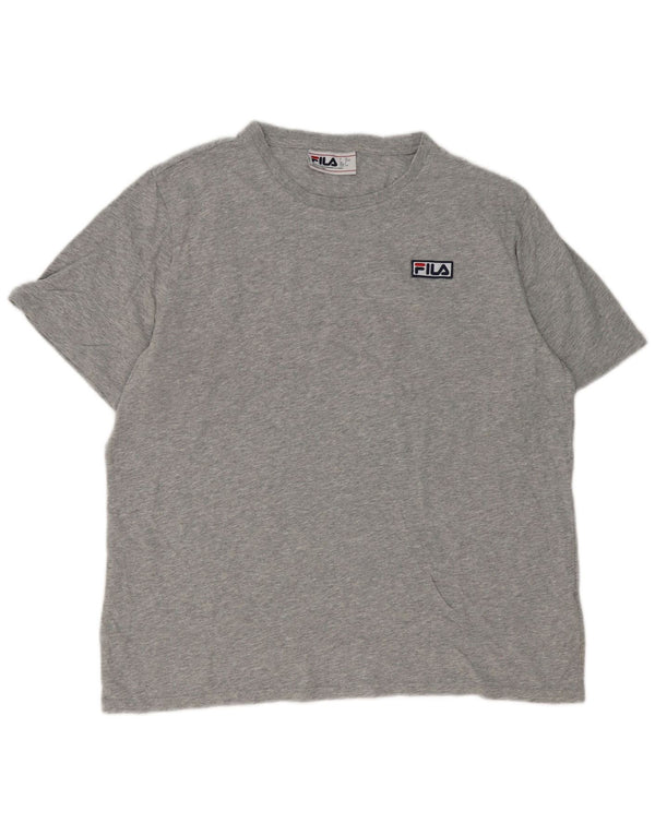 Fila Homme T-Shirt Top Large Gris Moucheté Coton