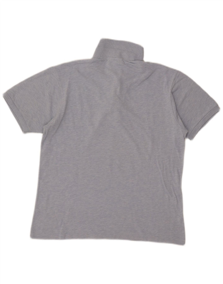 Lacoste Polo coupe classique pour homme taille 4 en coton moucheté bleu moyen