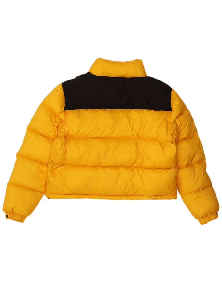 Superdry Veste courte rembourrée pour femme UK 16 Large Jaune Colorblock Nylon