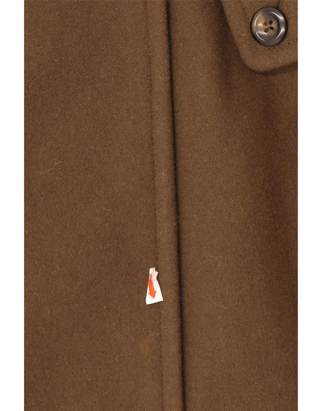 BENETTON Manteau Femme UK 8 Petite Laine Marron