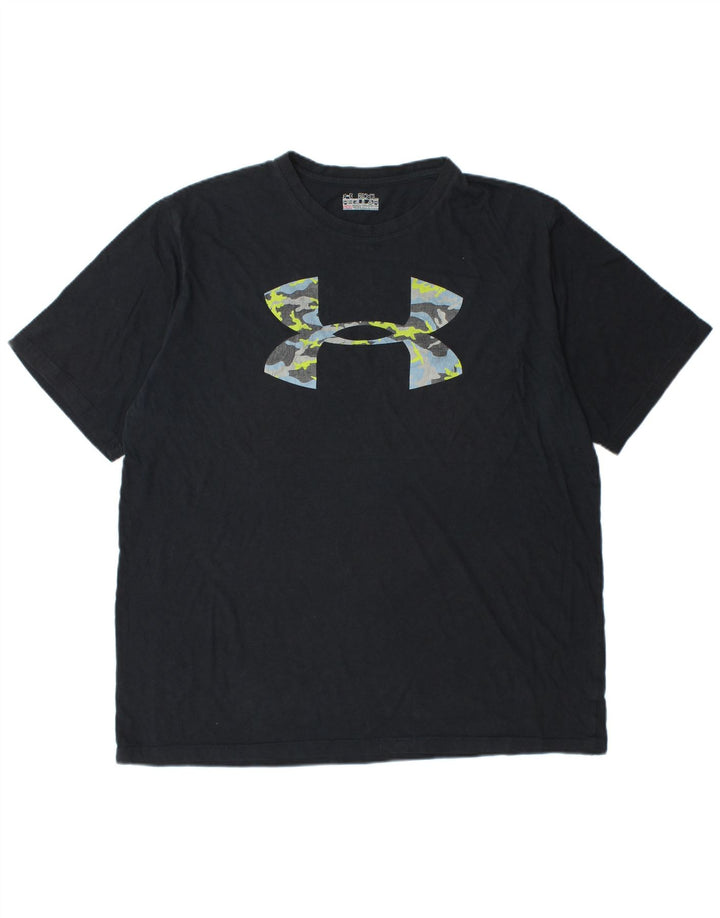 UNDER ARMOUR T-shirt Heat Gear pour homme, coupe régulière, noir, 2XL