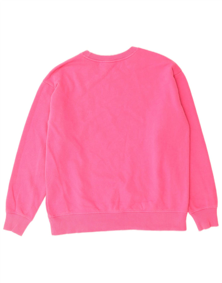 Champion Sweat-shirt surdimensionné pour femme UK 10 Petit coton rose