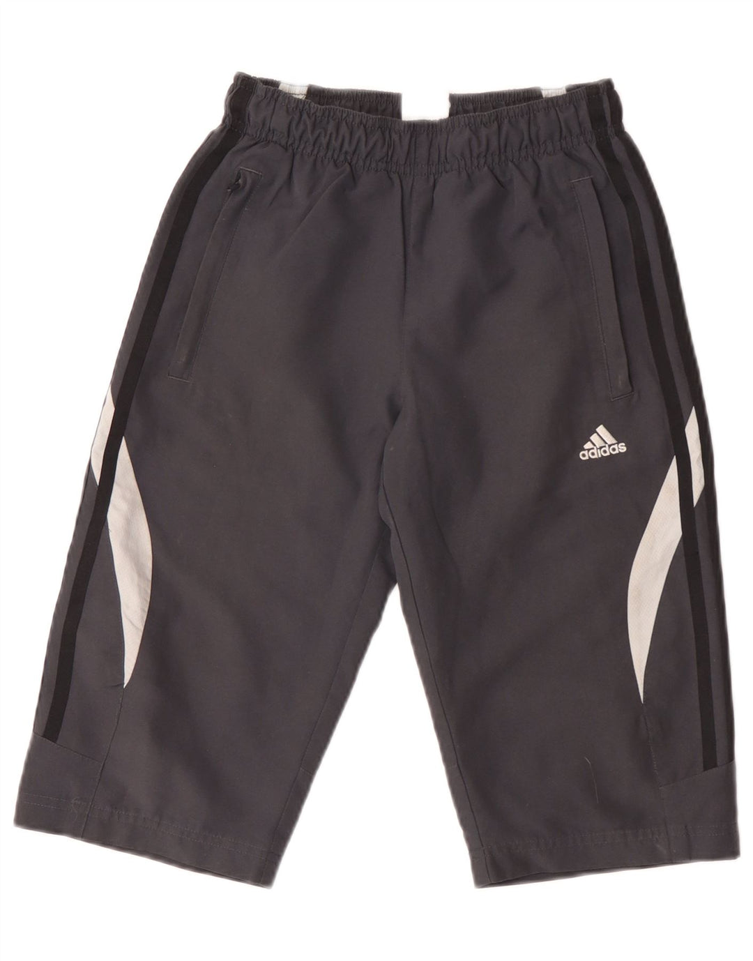 Adidas Bermuda Sport Short Garçon 9-10 Ans Gris Colorblock Polyester