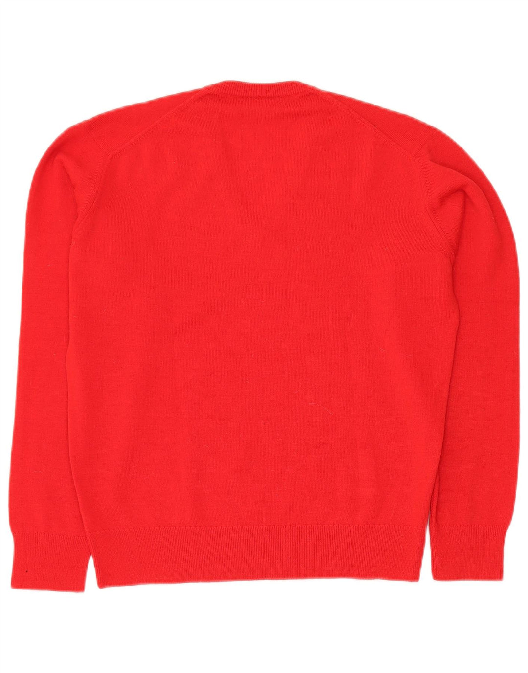 LACOSTE Pull ample à col en V pour homme Taille 2 XS Laine rouge