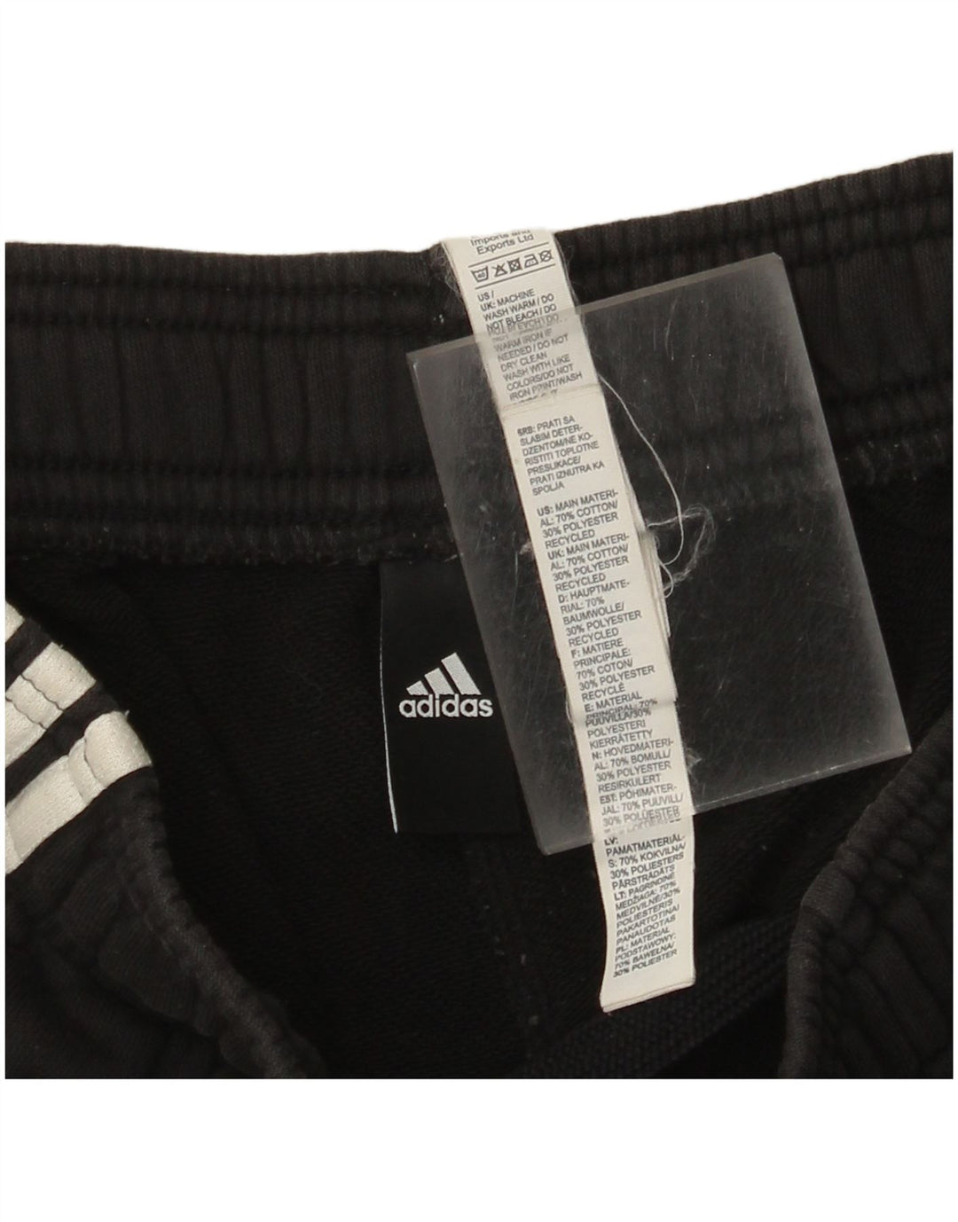 Adidas Pantalon de survêtement pour homme Large en coton noir